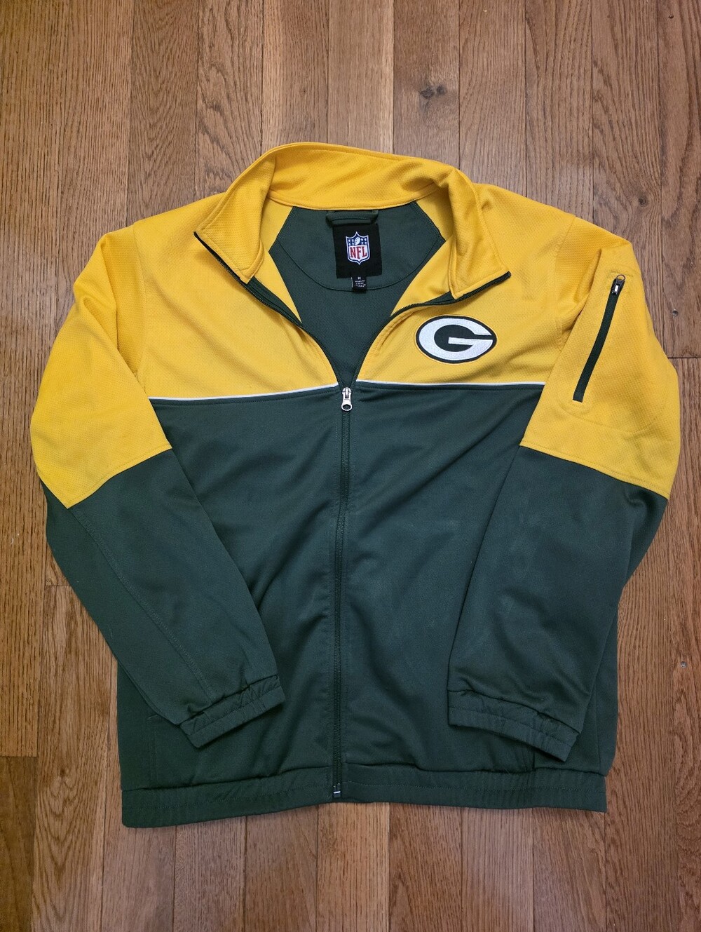 NFL Green Bay Packers Men's Medium Zip Front Track Jacket